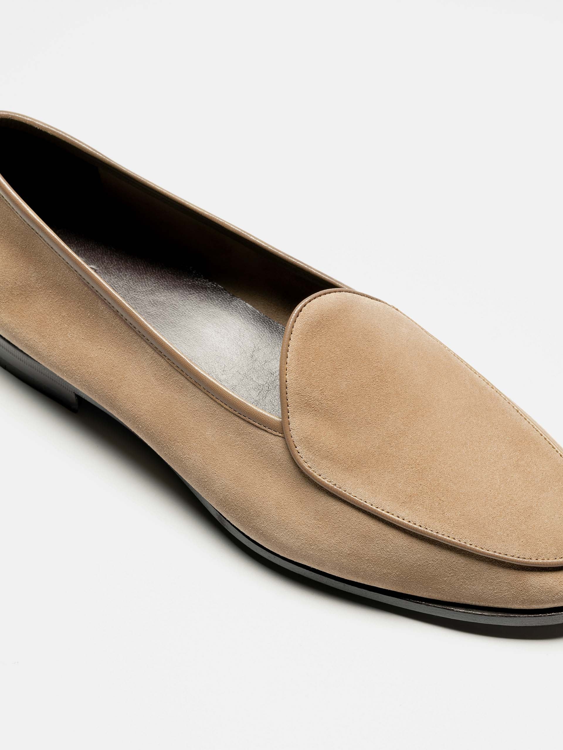 The Belgian Loafer - Beige Suede - Unlined