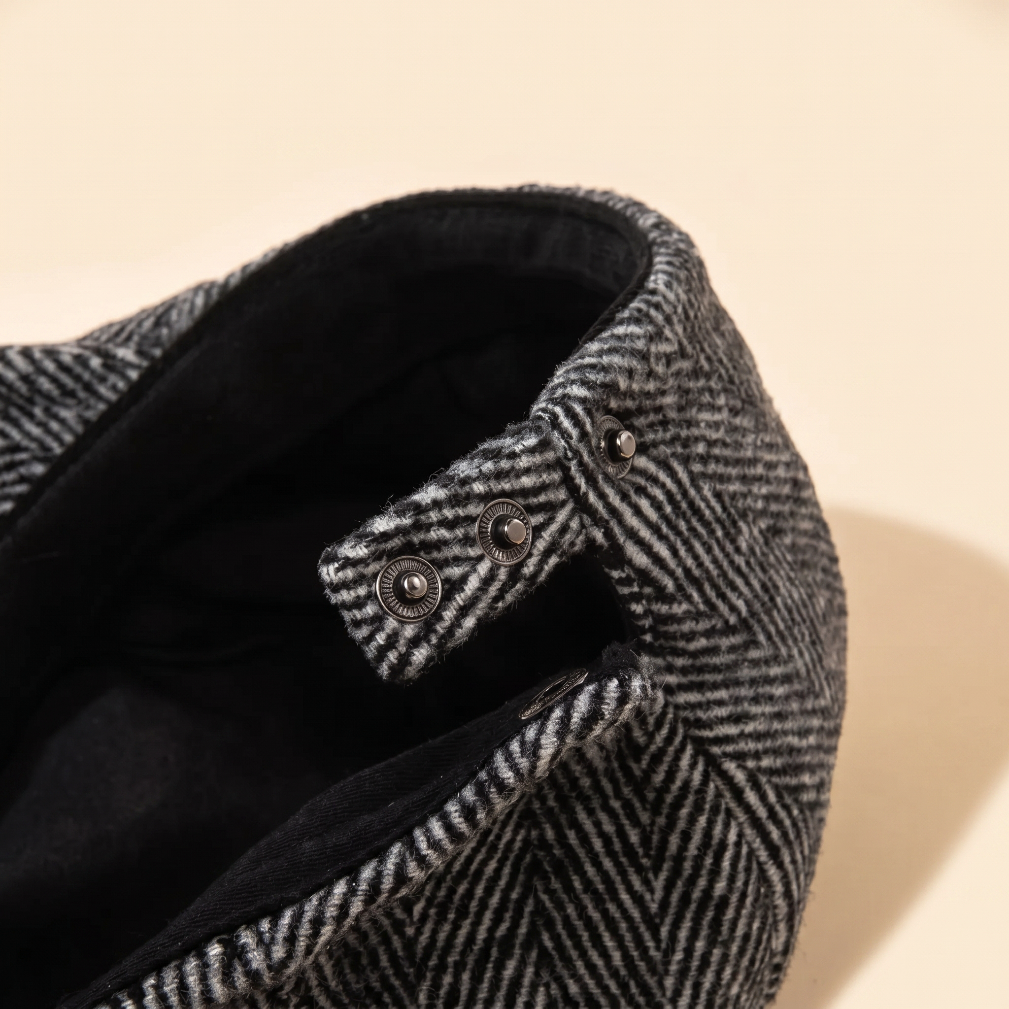 Herringbone Wool Cap
