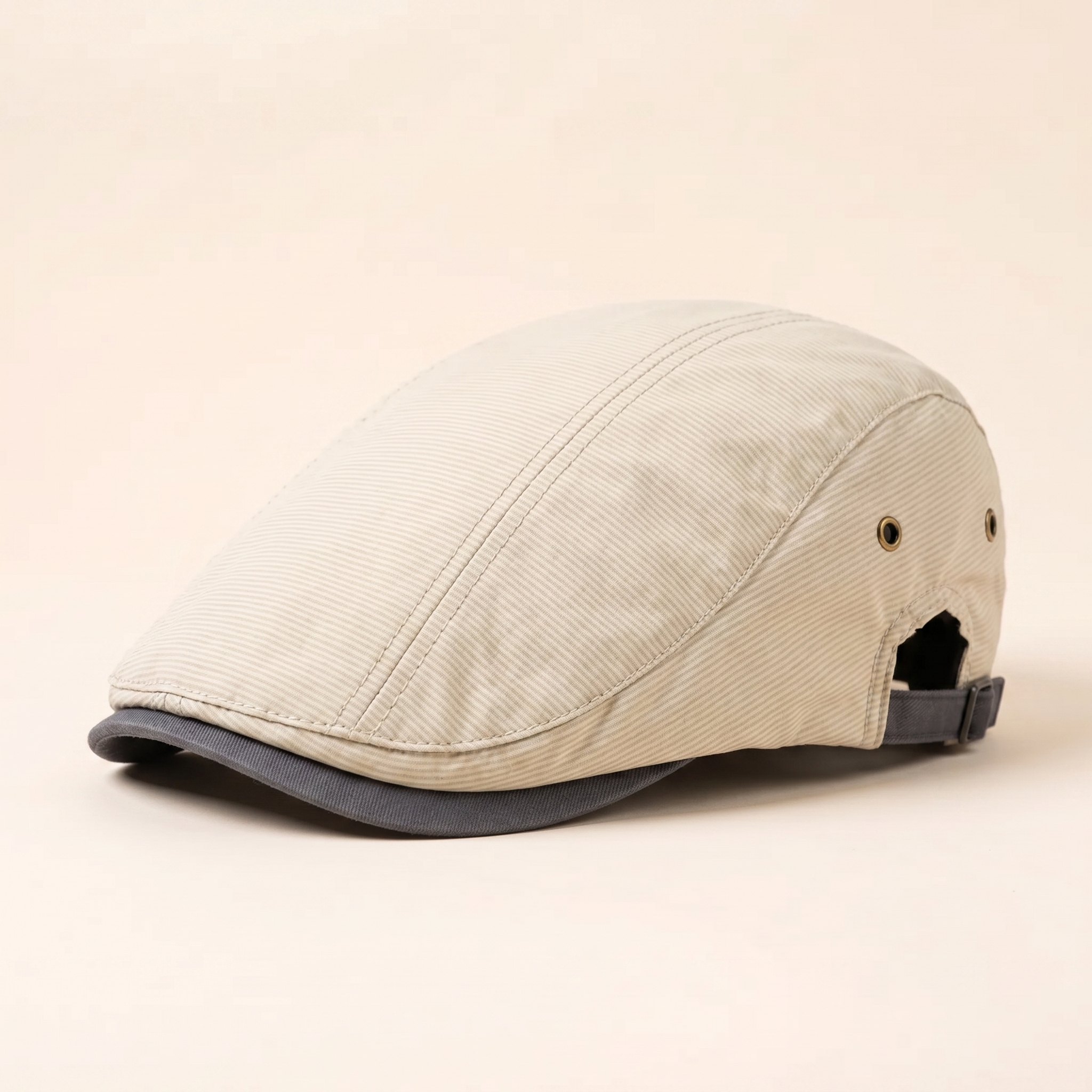 Pinstripe Cotton Cap