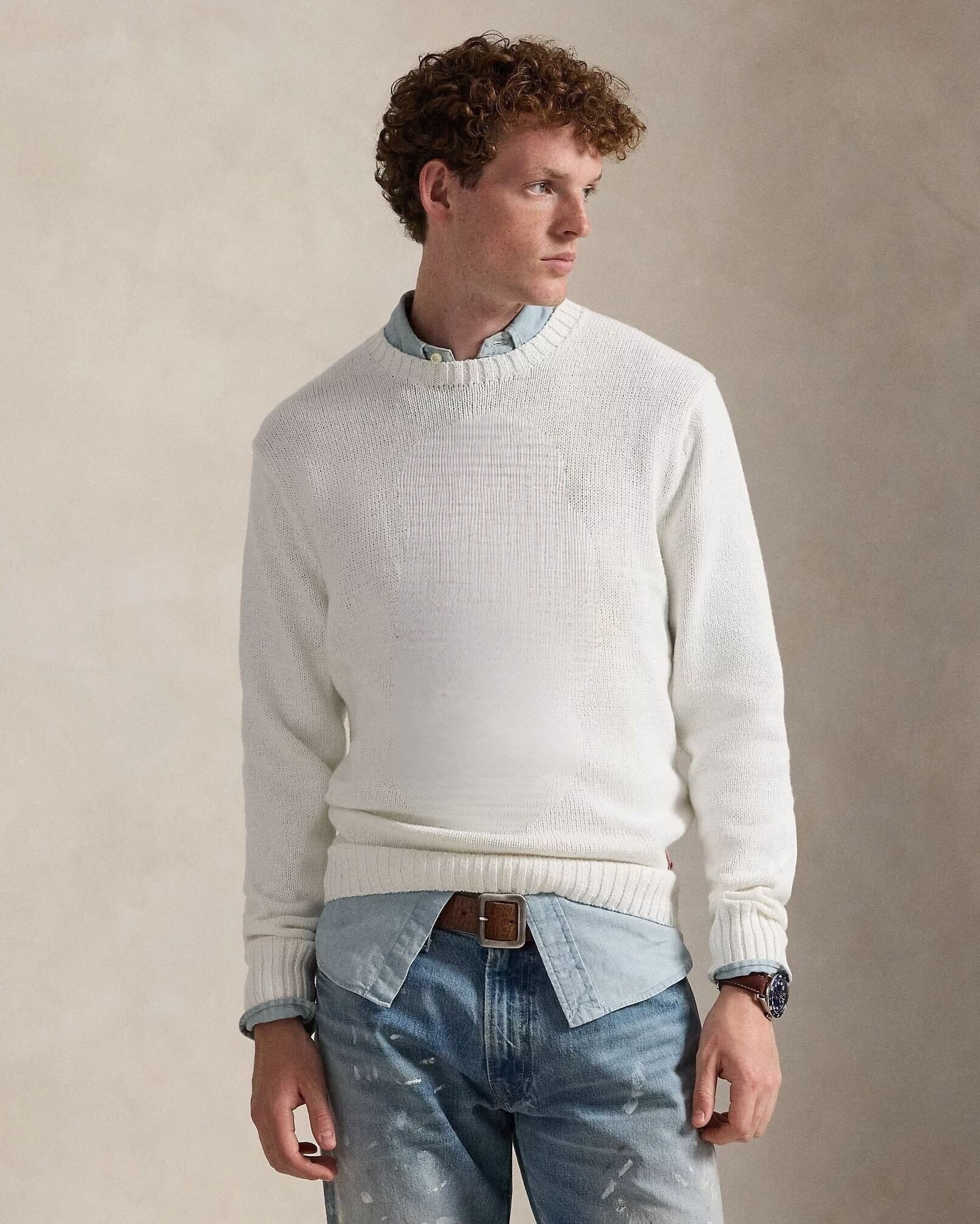 Polo Bear Cotton-Linen Sweater