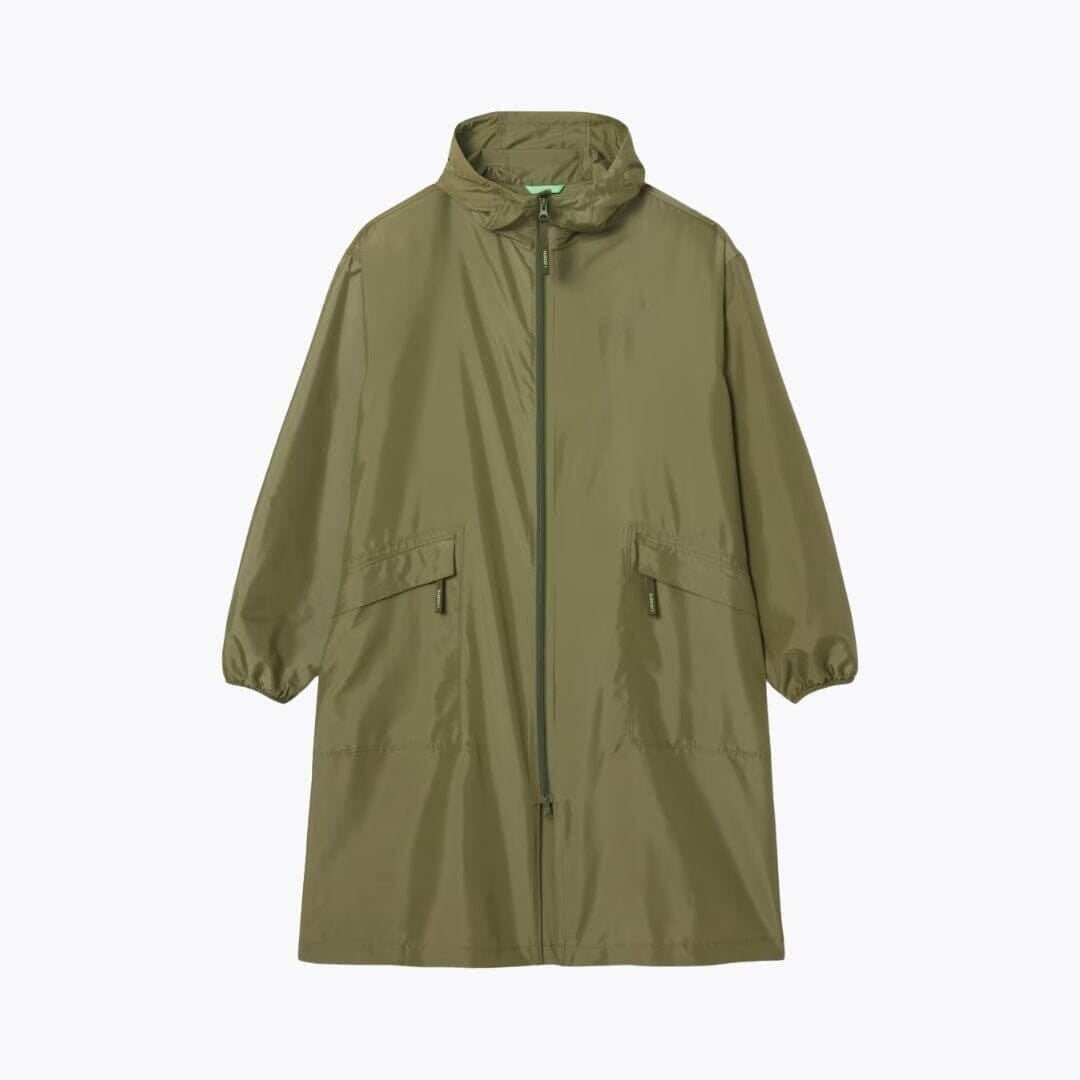 Long Packable Water-Repellent Parka