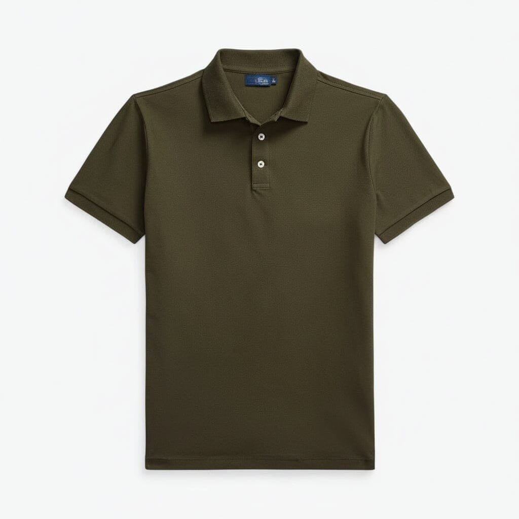 Custom Slim Fit Stretch Mesh Polo Shirt