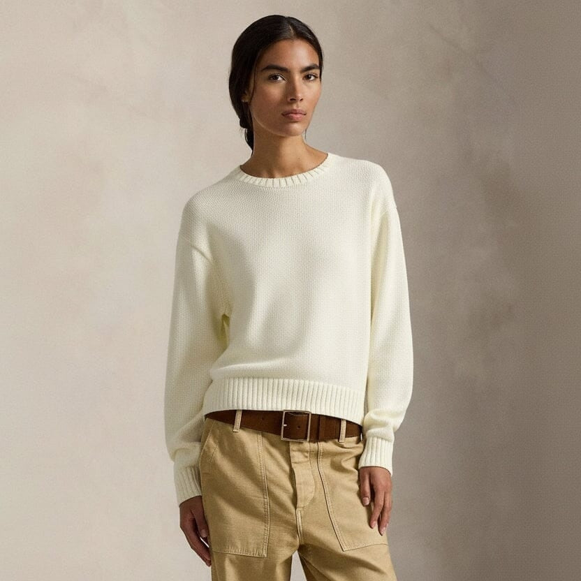 Polo Bear Cotton Crewneck Sweater