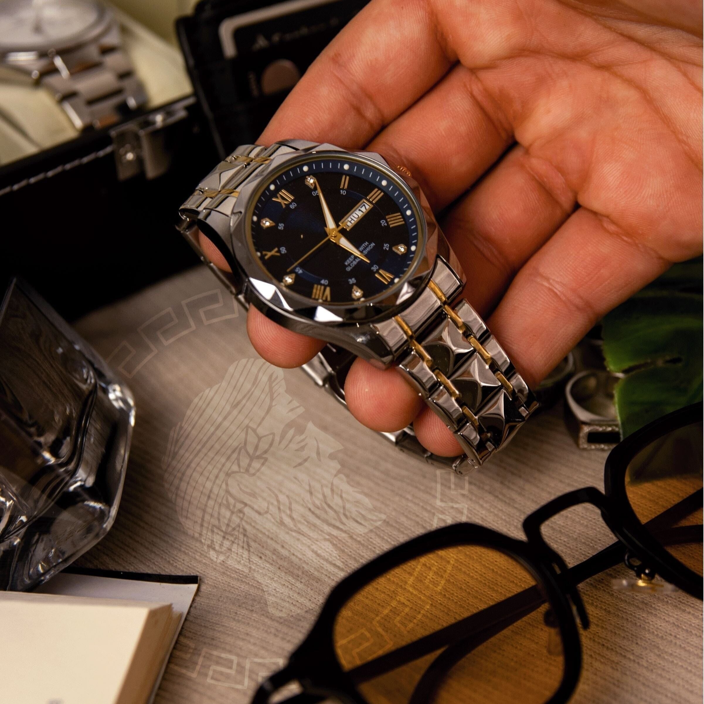 Luminous Steel Watch 40 Mm – Waterproof | Transfer Steel