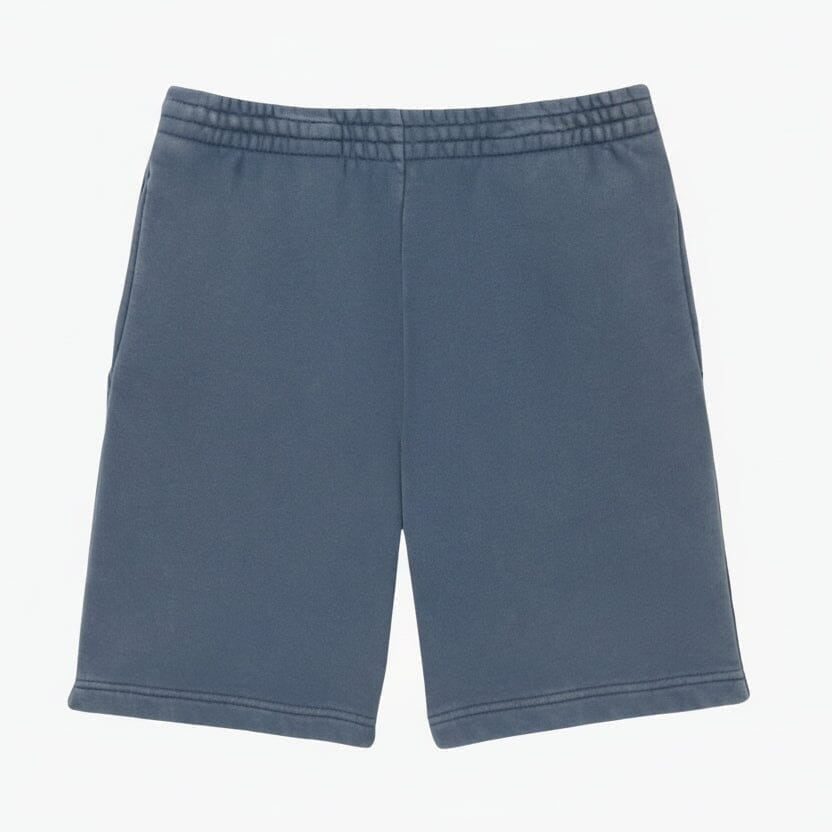 Washed Effect Cotton Fleece Shorts