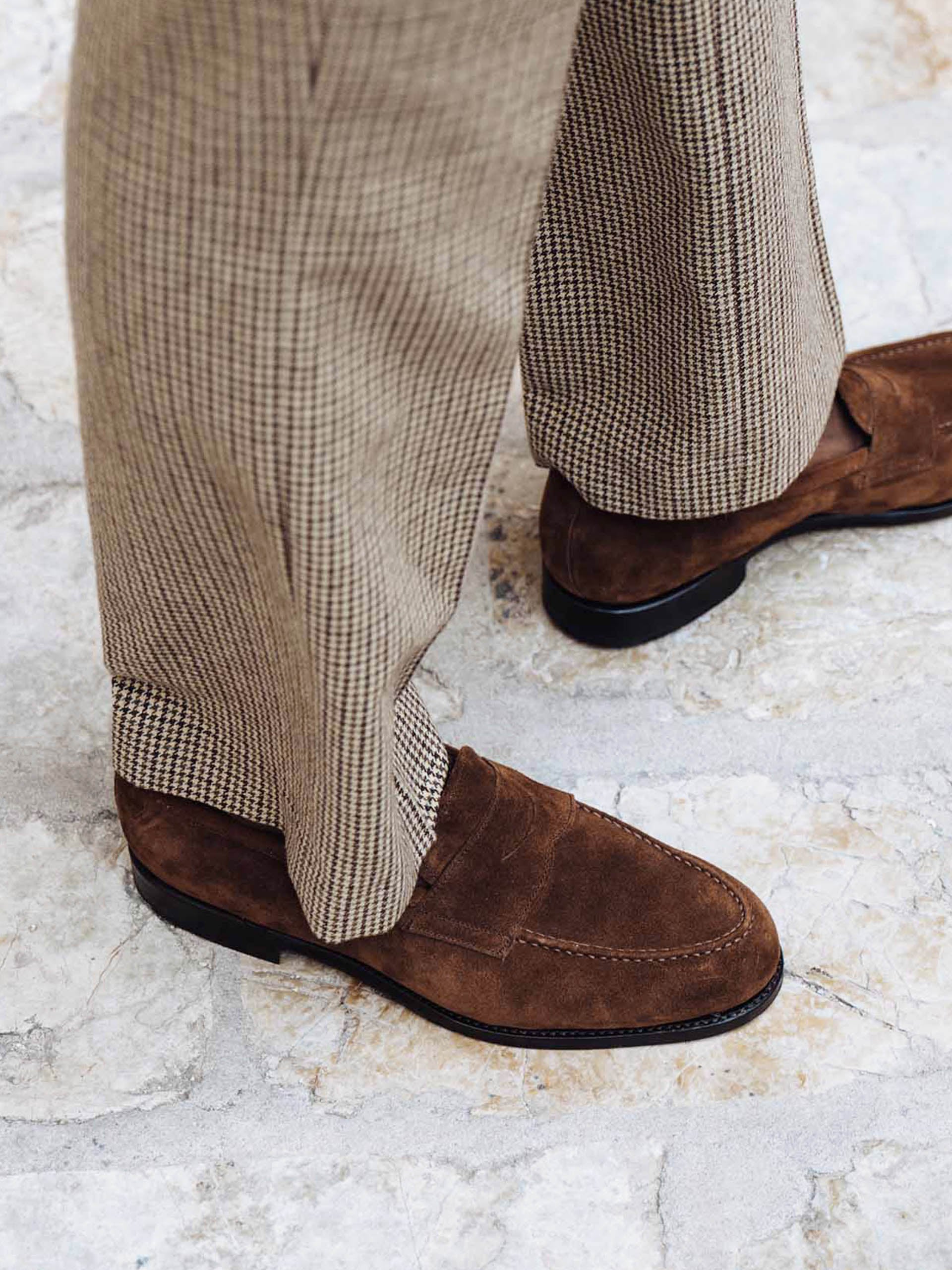 The Penny Loafer - Medium Brown Suede