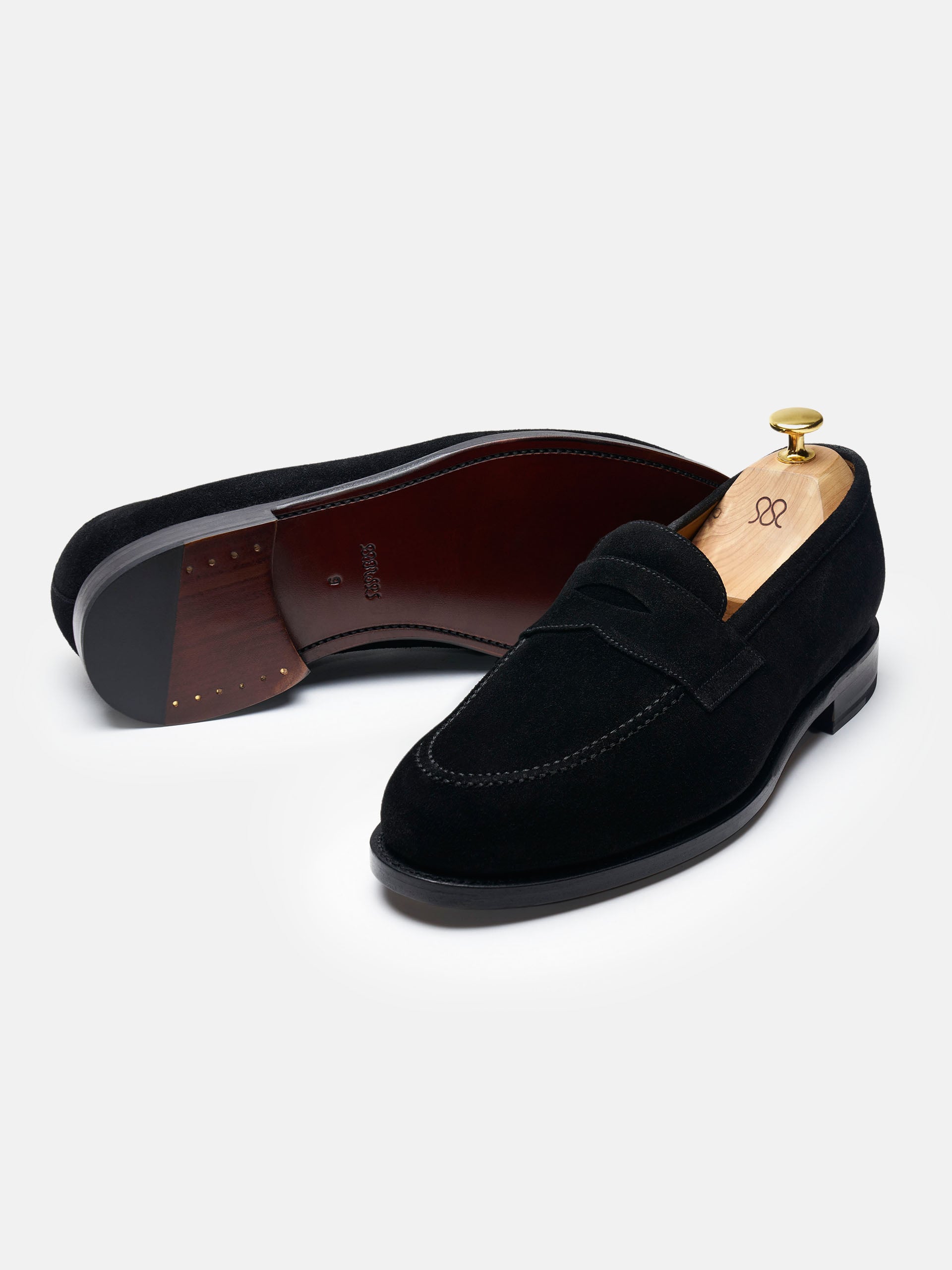 The Penny Loafer - Black Suede