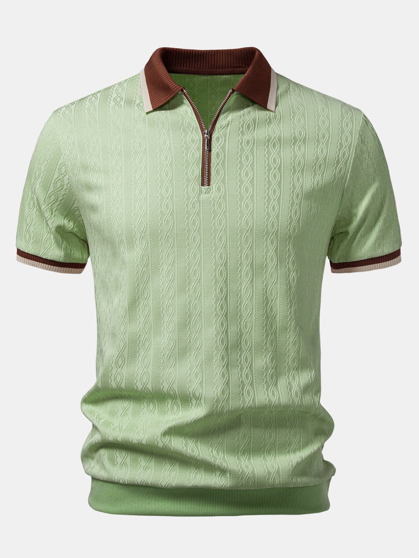 TAORMINA Knitted Zip Polo Shirt