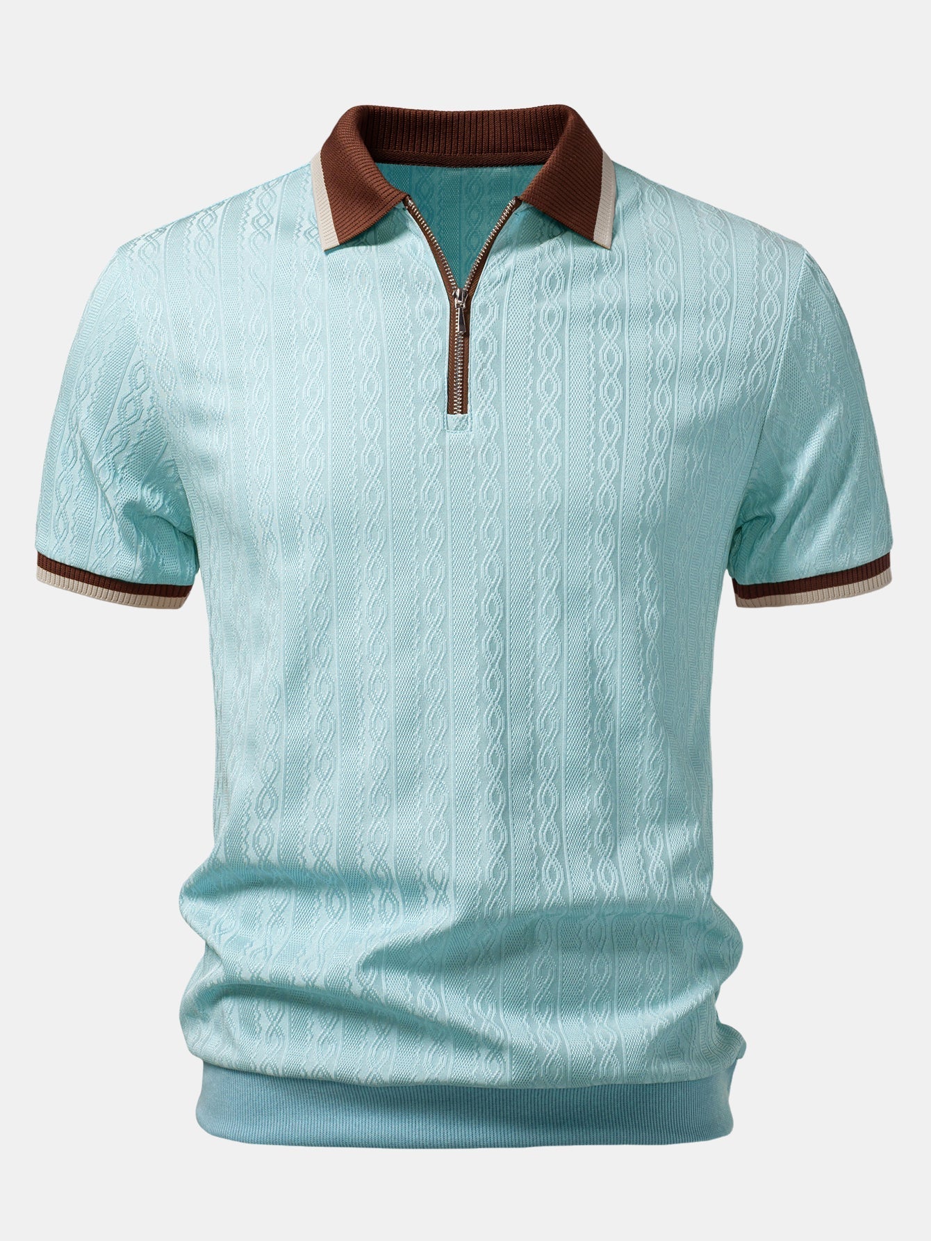 TAORMINA Knitted Zip Polo Shirt