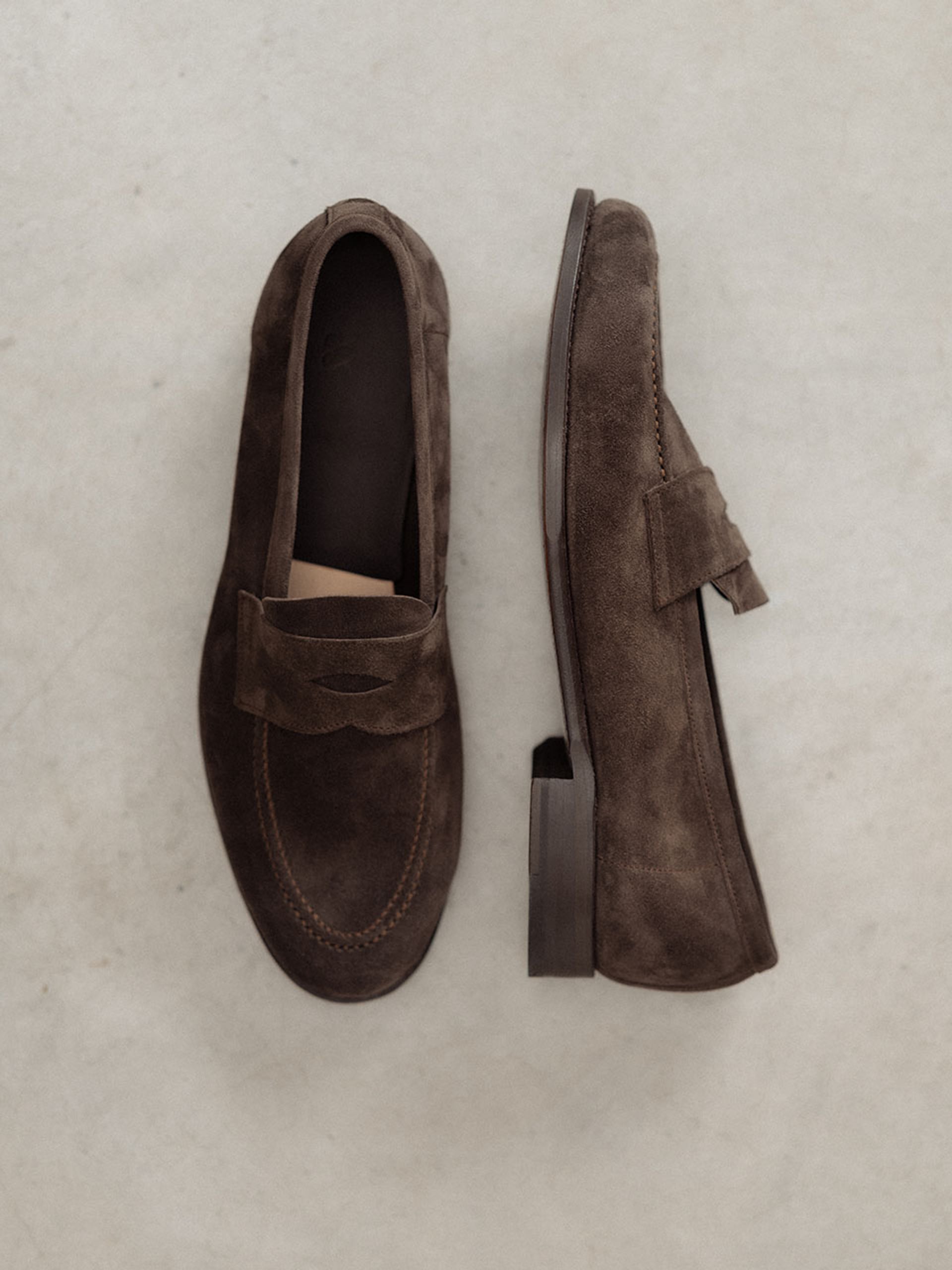 The Penny Loafer - Brown Suede - Unlined