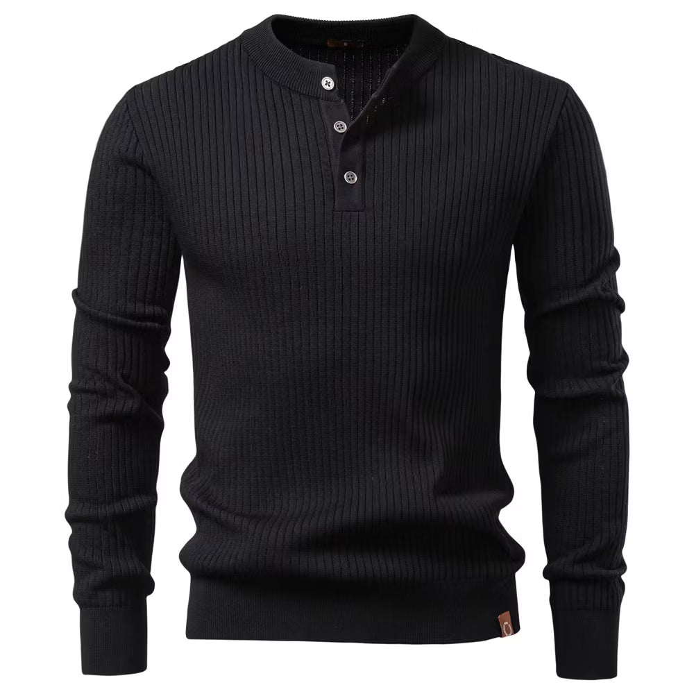 Windsor Ribbed Knit Henley