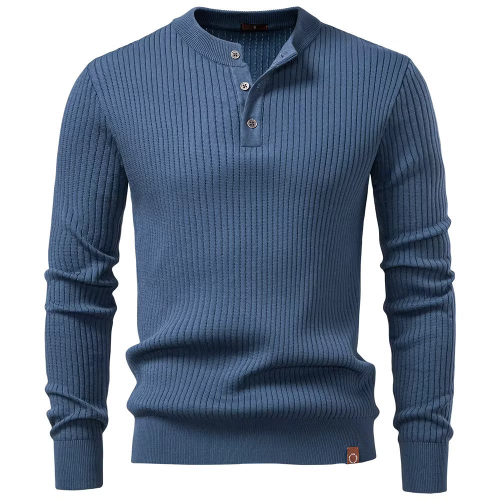 Windsor Ribbed Knit Henley
