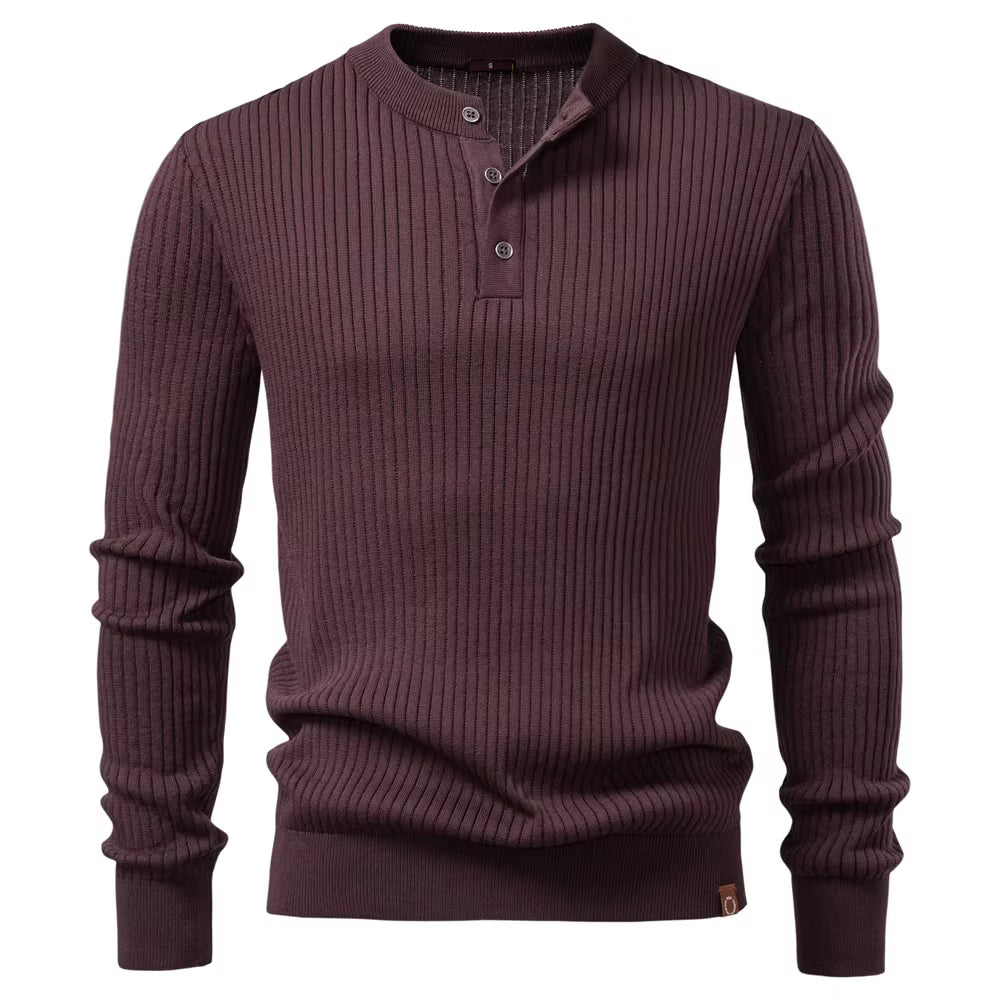 Windsor Ribbed Knit Henley