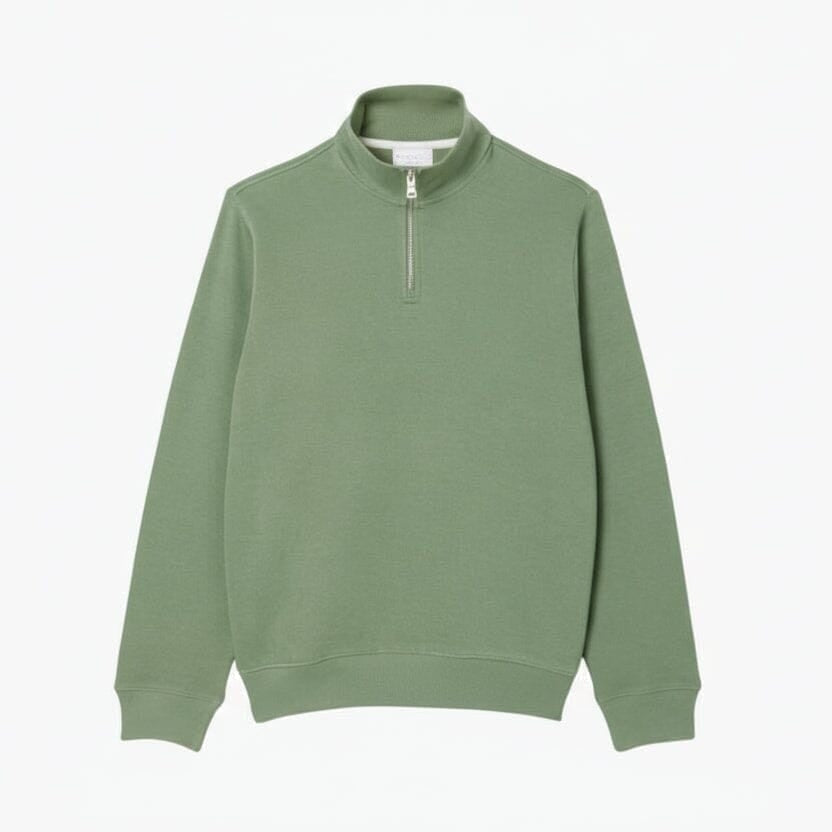 Zip-Up High Neck Sweatshirt