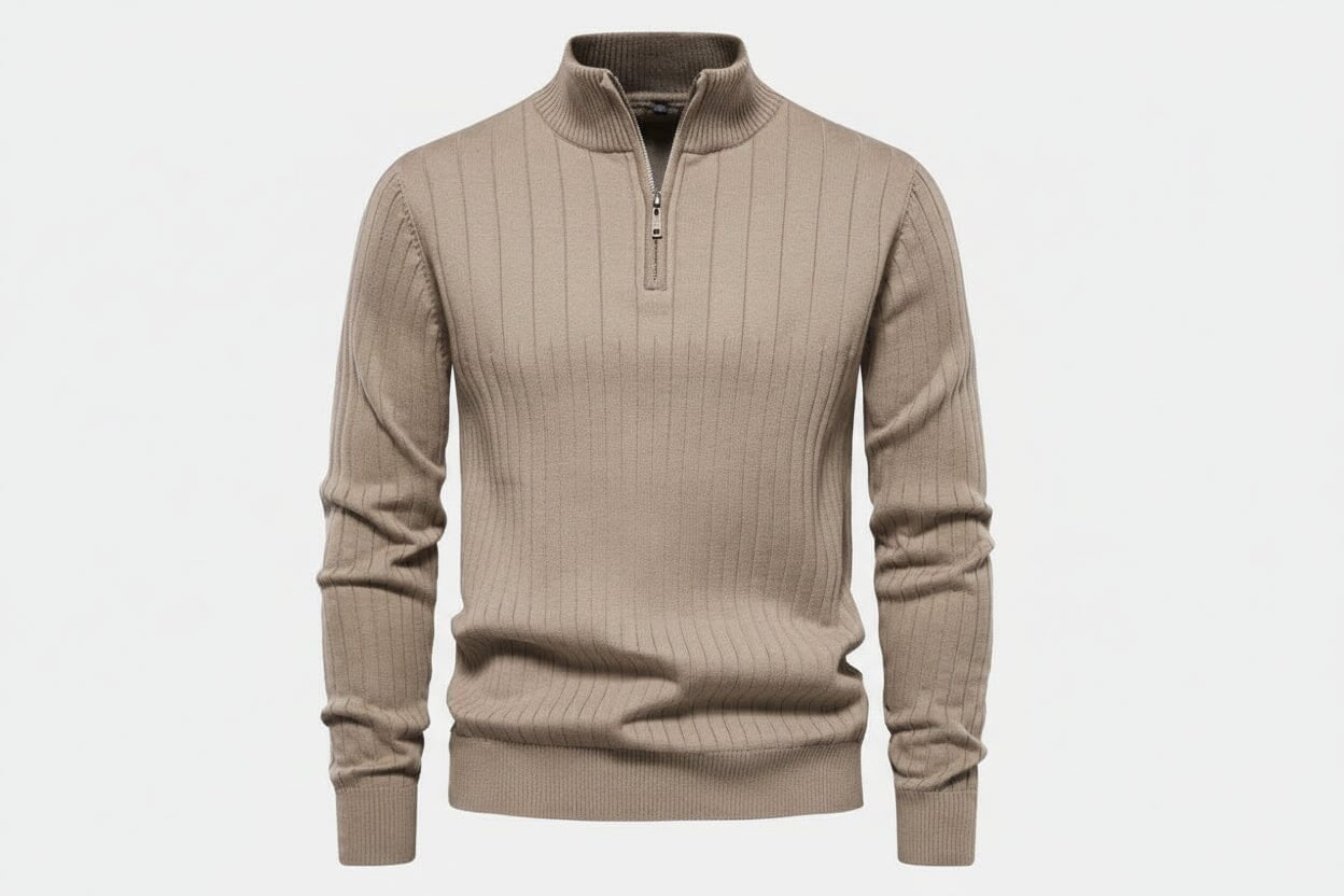 Zip Classic Knit Sweater