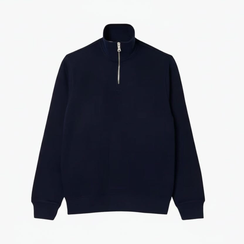 Zip-Up High Neck Sweatshirt