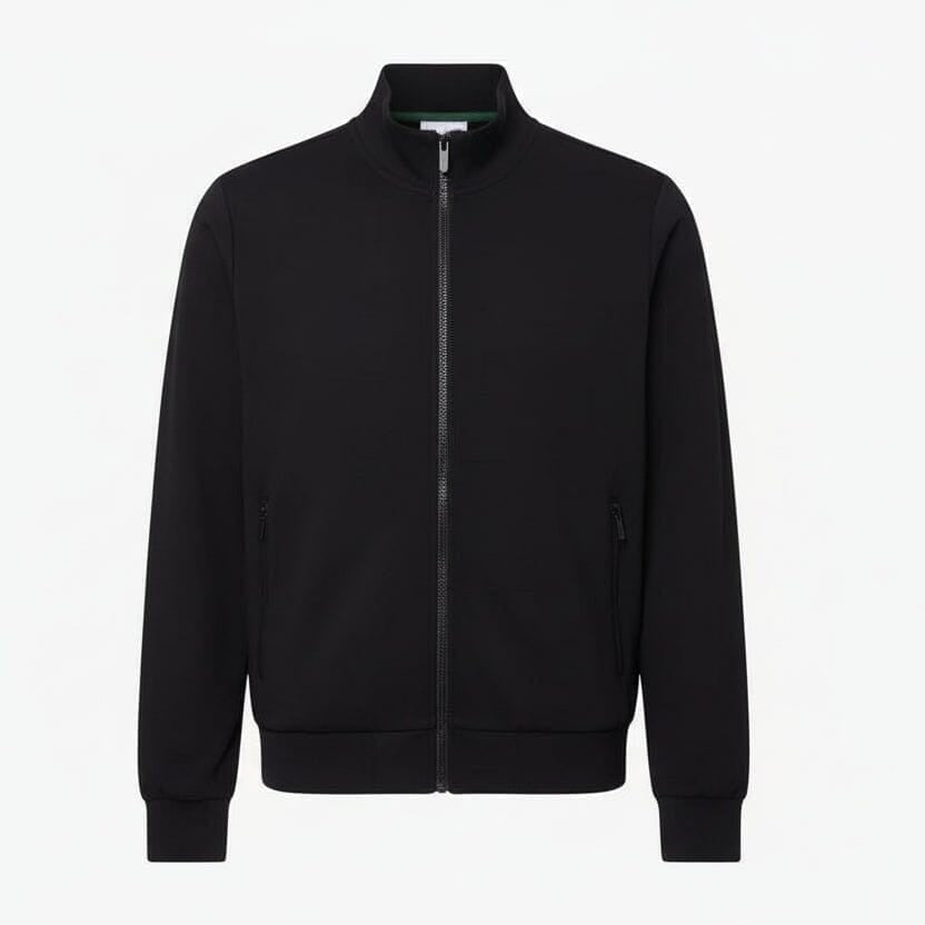 Zip-Up High Neck Fleece Sweatshirt