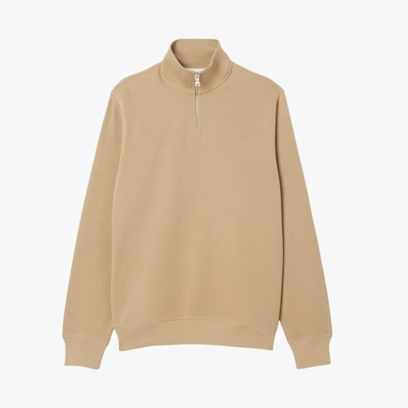 Zip-Up High Neck Sweatshirt