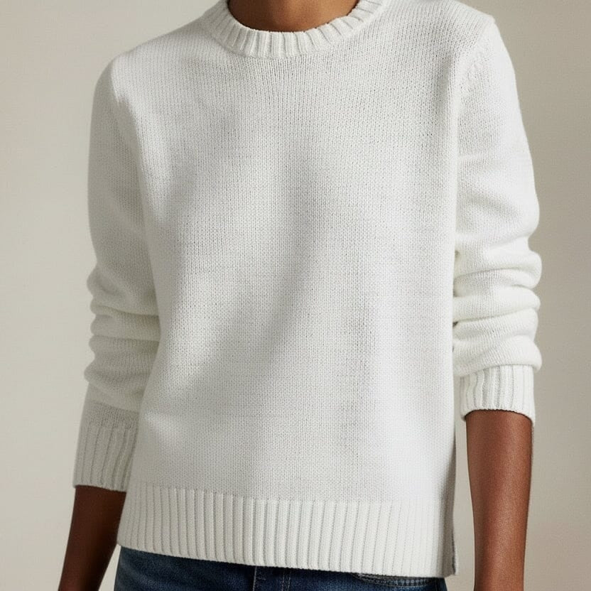 Polo Bear Crew Neck Sweater In Linen-Cotton Blend