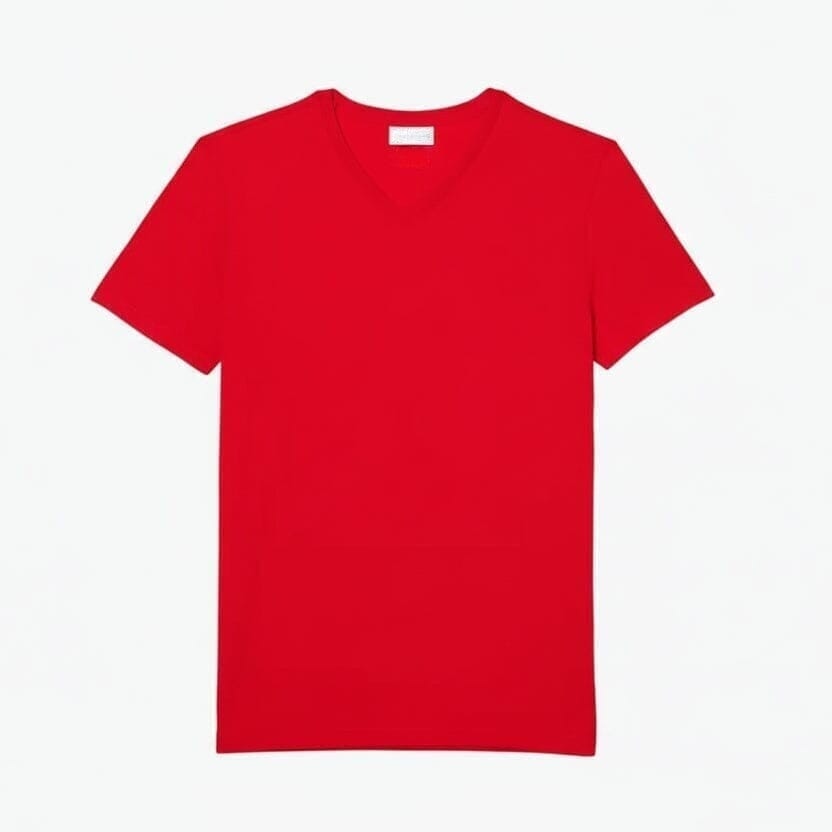 Lightweight Cotton Pima V Neck T-shirt