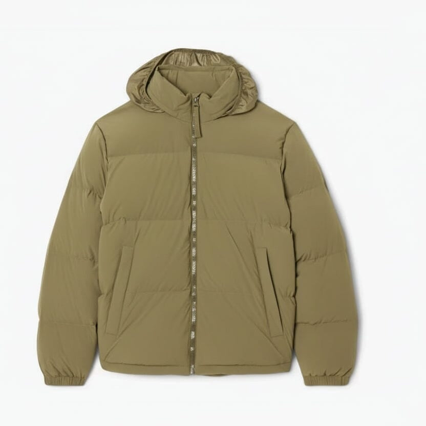 Water-Repellent Hooded Down Jacket