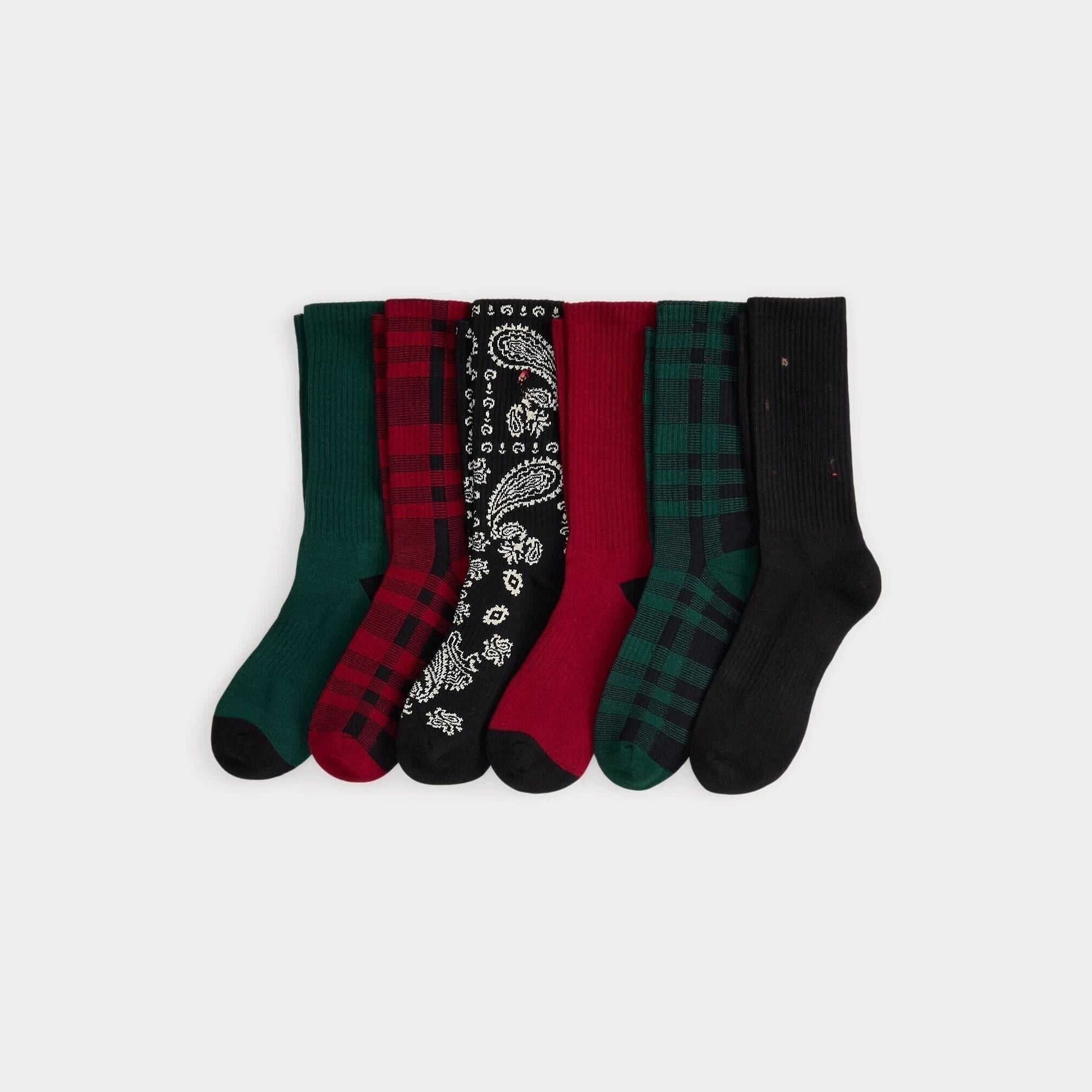 Polo Bear Cotton-Blend Crew Sock 6-Pack