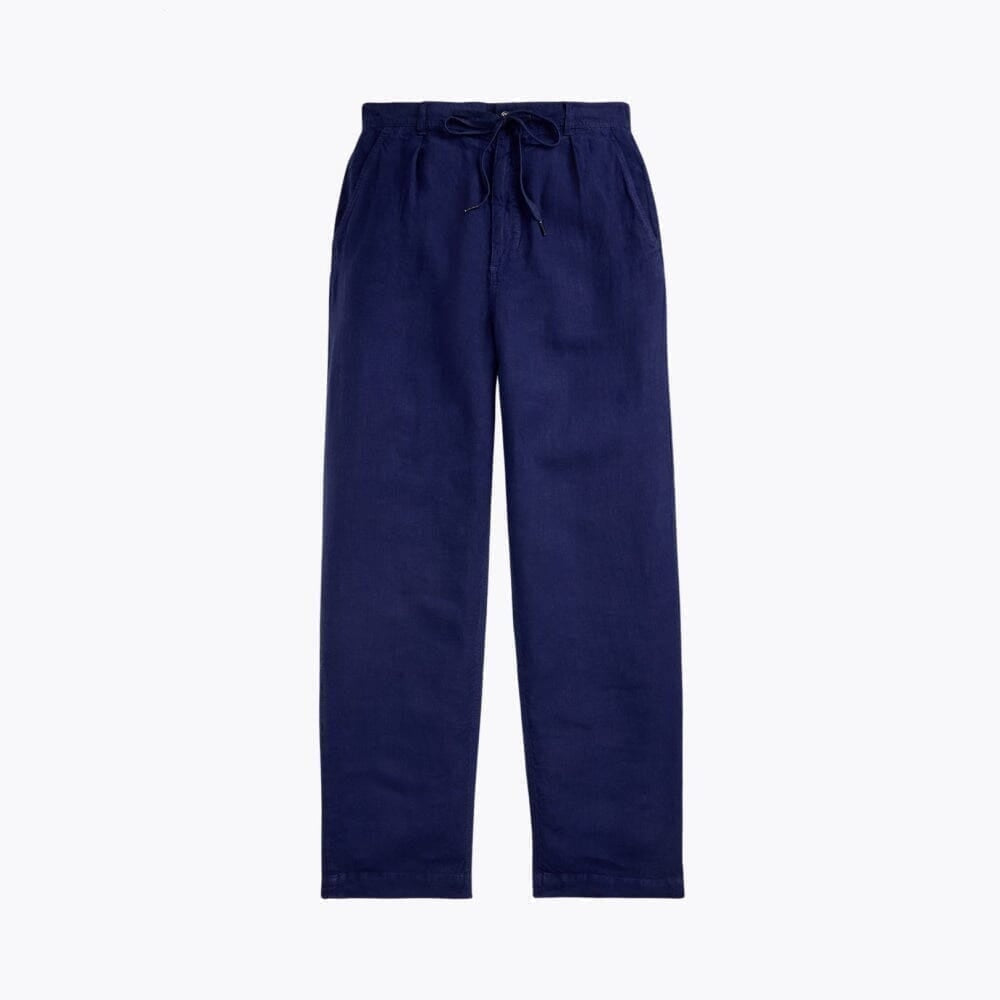Lateef Relaxed Fit Pleated Linen Pant