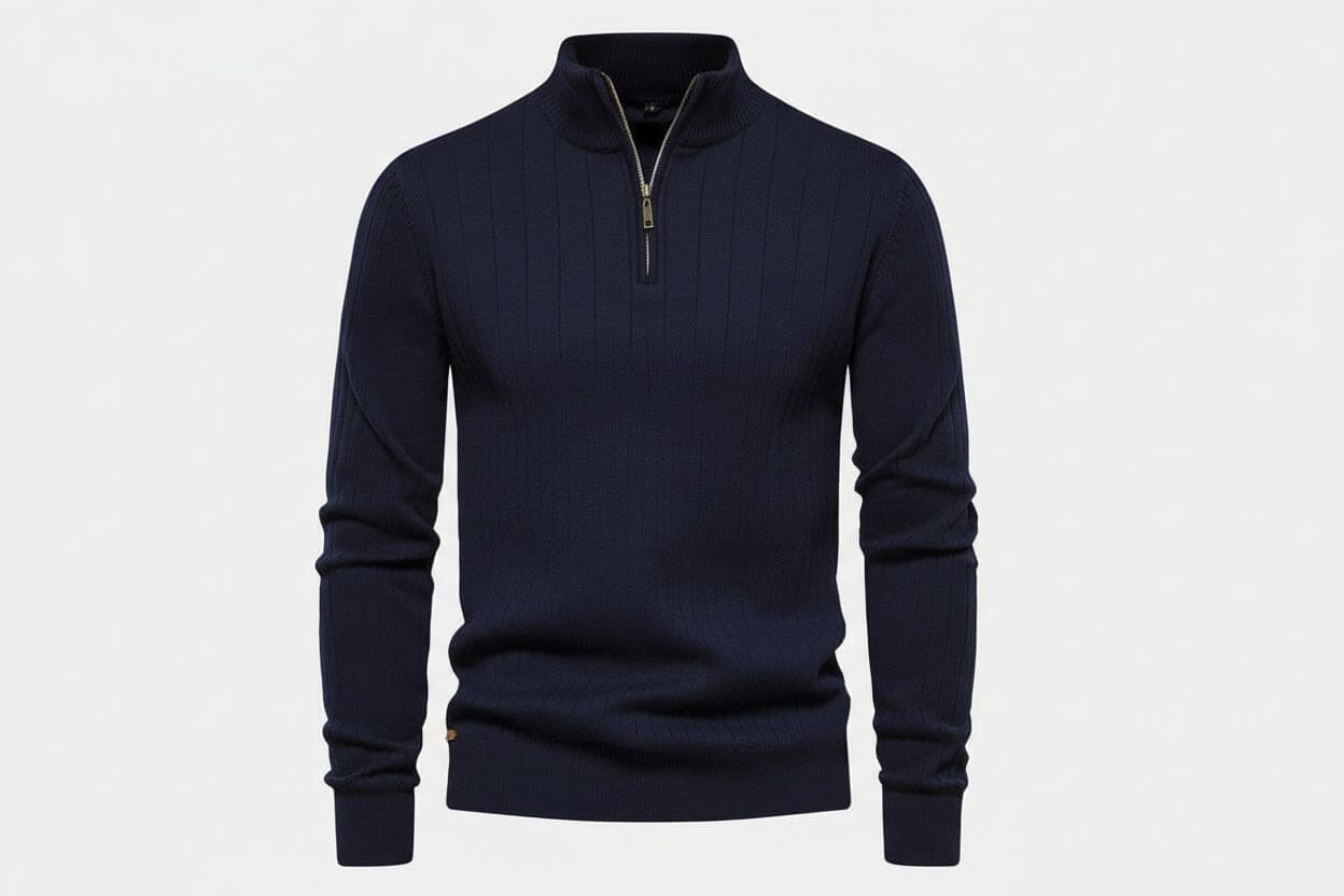 Zip Classic Knit Sweater