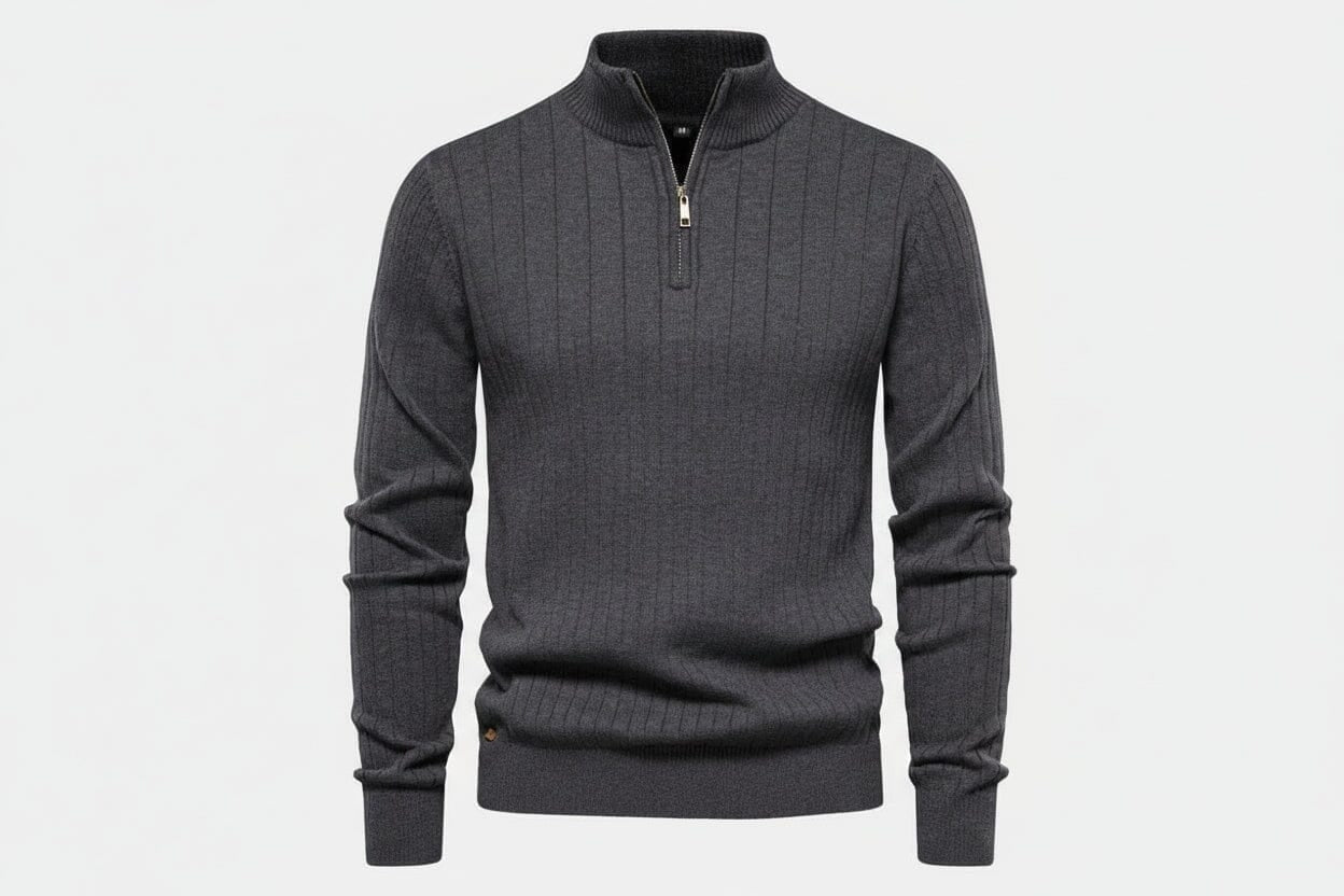 Zip Classic Knit Sweater