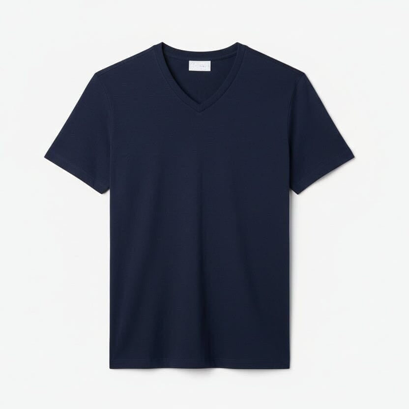 Lightweight Cotton Pima V Neck T-shirt