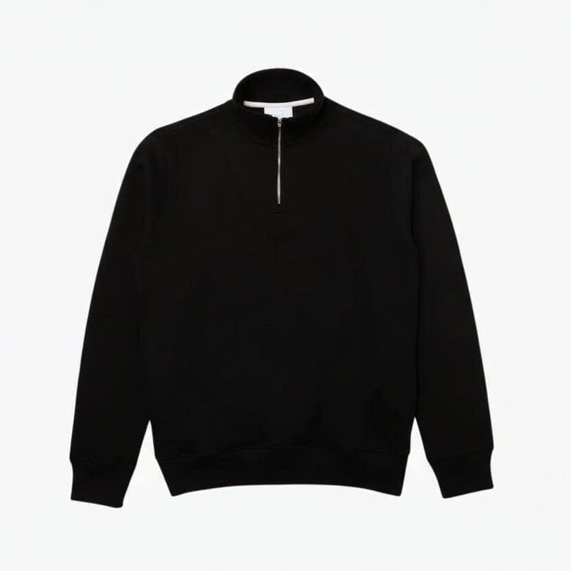 Zip-Up High Neck Sweatshirt